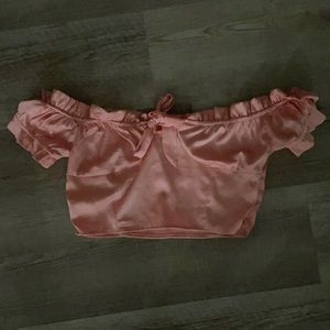 Milk maid crop top pink